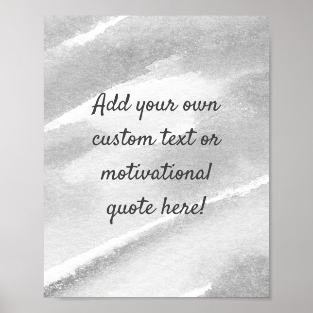 Create Your Own Custom Quote Poster - Grey (Devant)