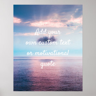 Create Your Own Custom Quote Poster - Pink Clouds