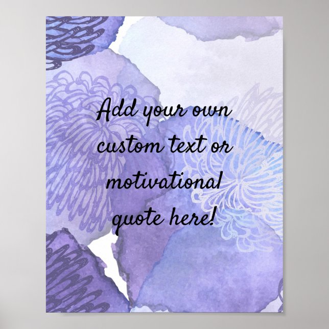Create Your Own Custom Quote Poster - Purple (Front)