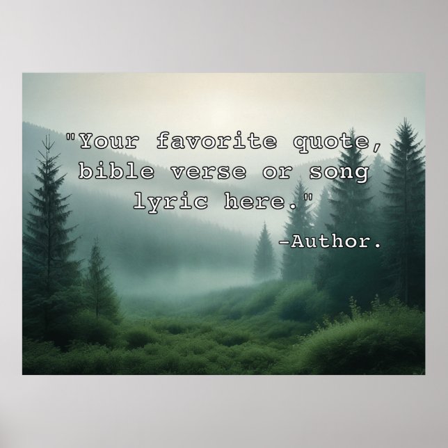 Create Your Own Custom Quote Poster Text & Image 4 (Front)