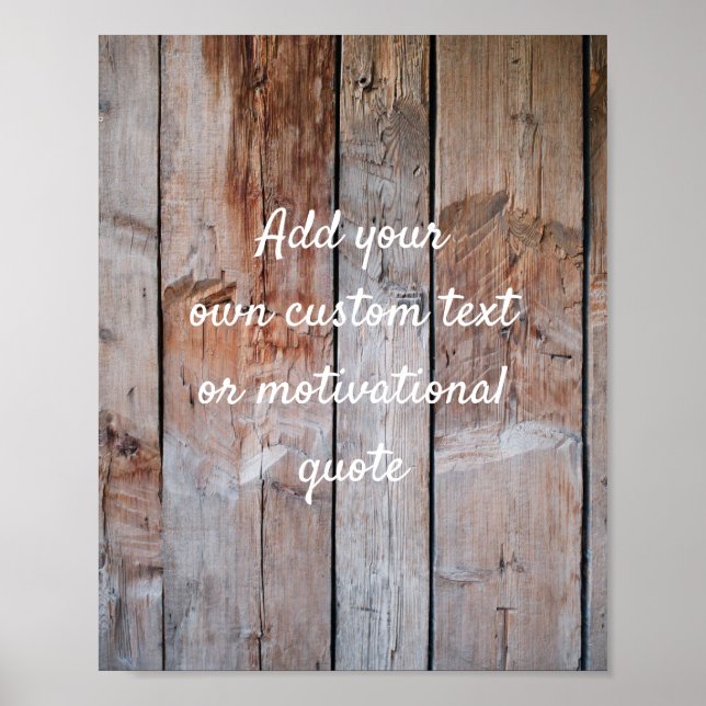 Create Your Own Custom Quote Poster Wooden Boards (Front)