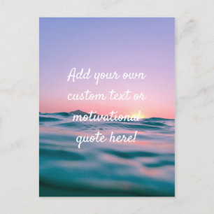 Create Your Own Custom Quote - Sunset Sea Postcard