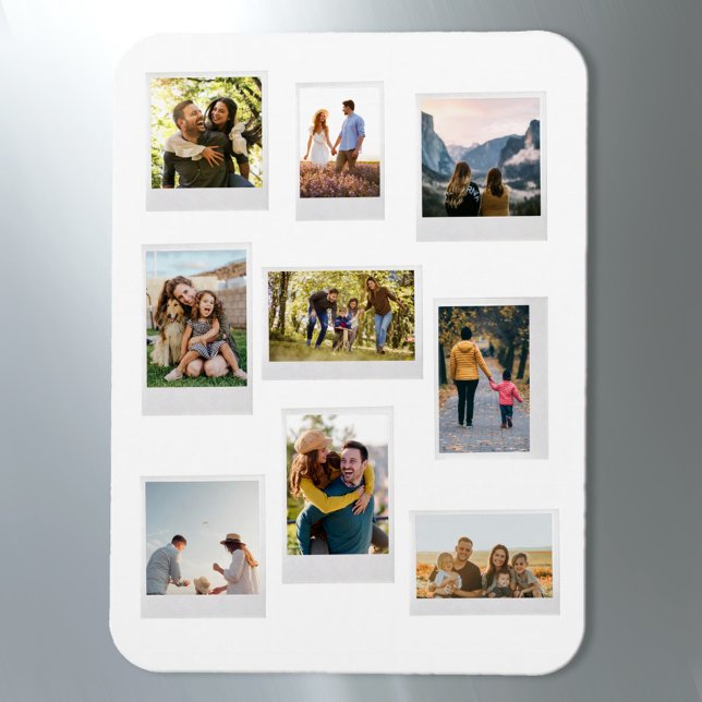 Create Your Own Custom Retro Instant Photo Collage Magnet (Creator Uploaded)