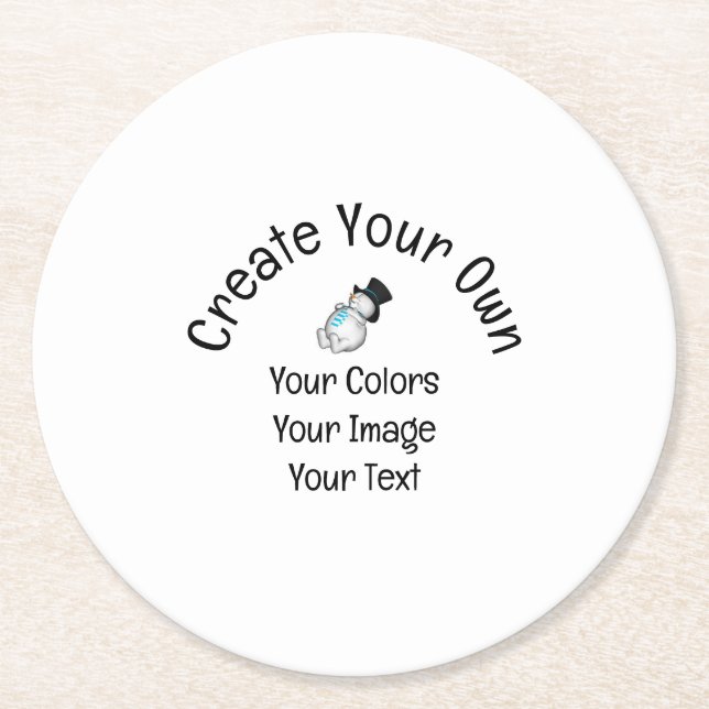 Create Your Own Custom Round Paper Coaster (Front)