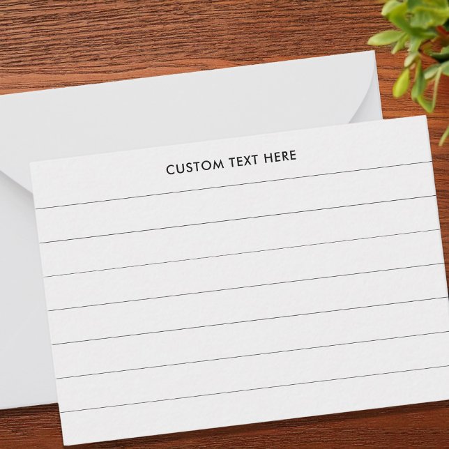 Create Your Own Custom Ruled Index Card (Creator Uploaded)