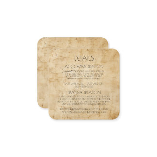 Create Your Own Custom Sepia Distressed Aged Paper Enclosure Card