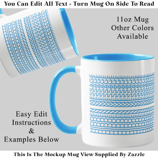 Create Your Own Custom Short Hidden Message 099BW Mug