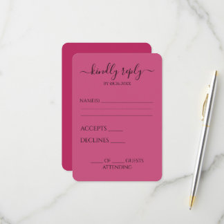 Create Your Own Custom Simple Minimal RSVP Card