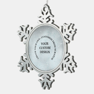 Create Your Own Custom Snowflake Pewter Christmas Ornament