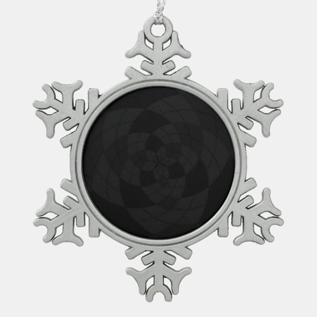Create Your Own Custom Snowflake Pewter Christmas Ornament (Front)