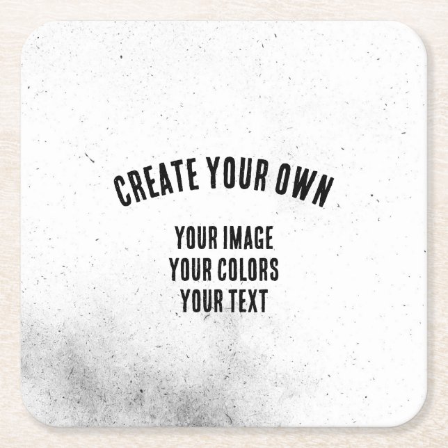 Create Your Own Custom Square Paper Coaster (Front)