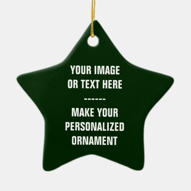 Create Your Own Custom Star Christmas Ornament (Front)