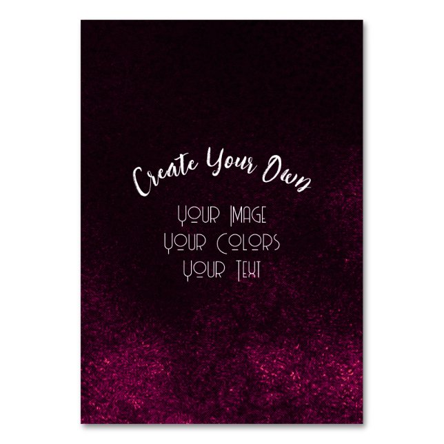 Create Your Own Custom Table Number (Front)