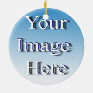 🤍 Create Your Own Custom Template Ceramic Ornament
