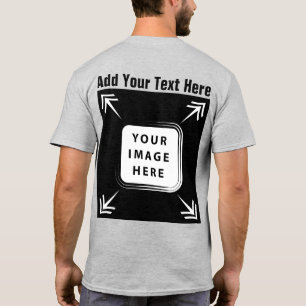 Create Your Own Custom Template Front Back Sided T-Shirt