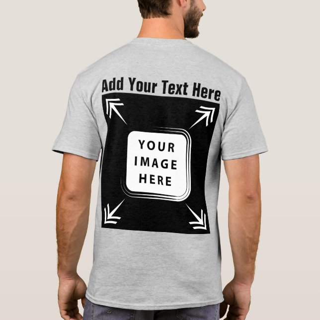 Create Your Own Custom Template Front Back Sided T-Shirt (Back)