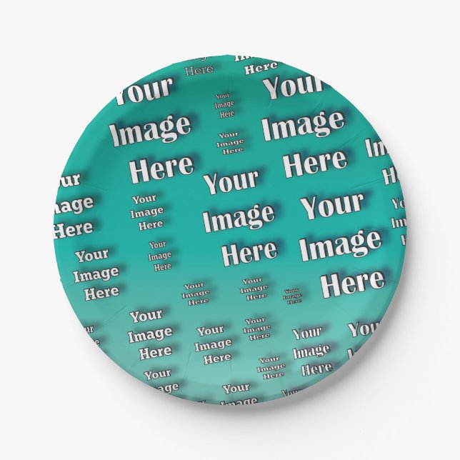 🤍 Create Your Own Custom Template Paper Plate (Front)