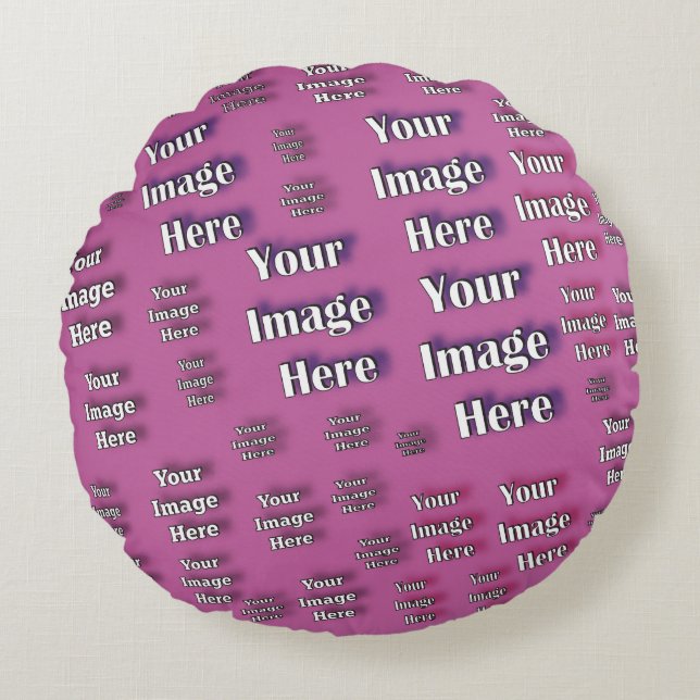 🤍 Create Your Own Custom Template Round Pillow (Front)