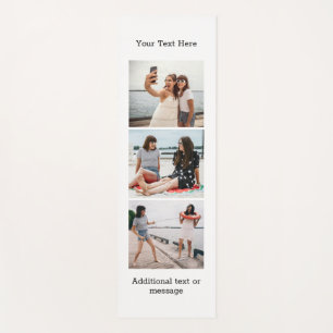 Create Your Own Custom Text , 3 Photo Personalized Yoga Mat