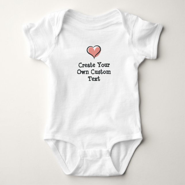 Create your own custom text baby bodysuit (Front)