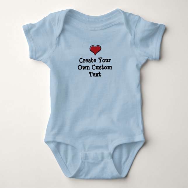 Create your own custom text baby bodysuit (Front)
