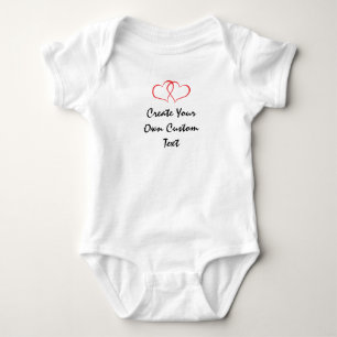 Create your own custom text baby bodysuit