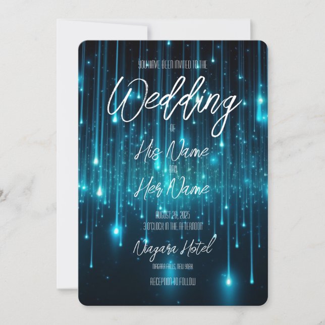 Create Your Own Custom Text Blue Star Shower Invitation (Front)