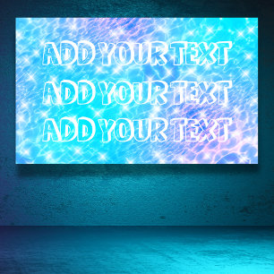 Create Your Own Custom Text Blue Water Pool Party Banner