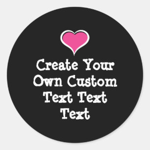 Create your own custom text classic round sticker