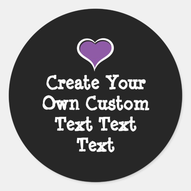 Create your own custom text classic round sticker (Front)