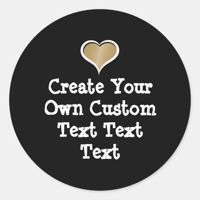 Create your own custom text classic round sticker (Front)