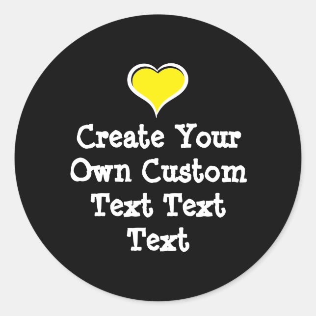 Create your own custom text classic round sticker (Front)