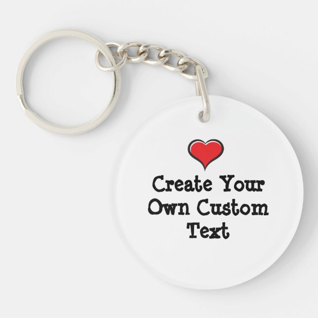 Create your own custom text keychain (Front)
