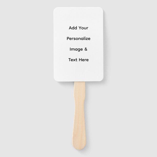 create your own custom text personalize hand fan (Front)