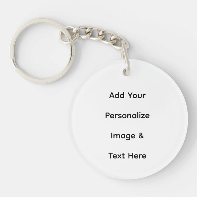 create your own custom text personalize keychain (Front)