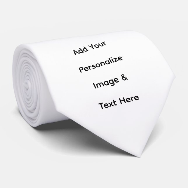 create your own custom text personalize tie (Rolled)