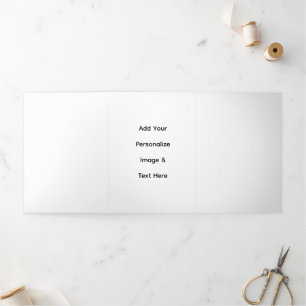 create your own custom text personalize Tri-Fold programme