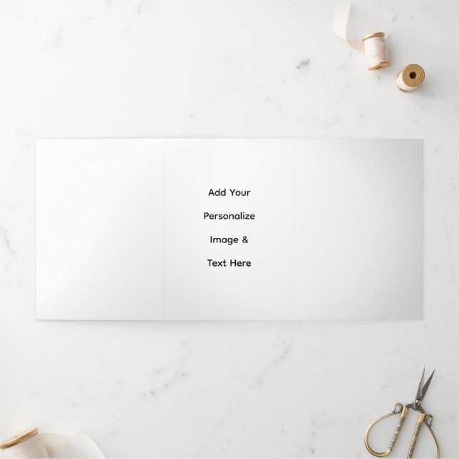 create your own custom text personalize Tri-Fold programme (Outside)