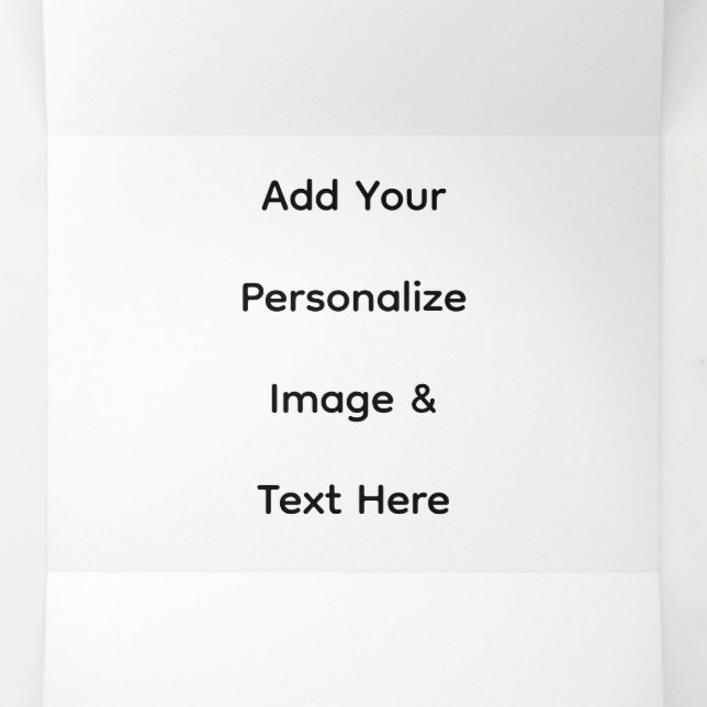 create your own custom text personalize Tri-Fold programme (Inside Middle)