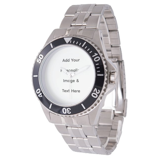 create your own custom text personalize watch (Angled)