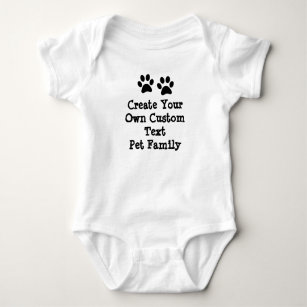 Create your own custom text Pet Family Baby Bodysuit