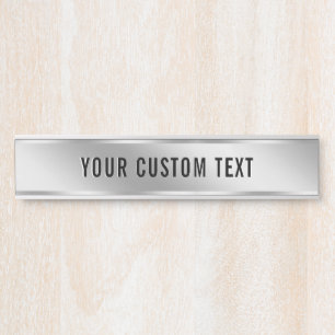Create Your Own Custom Text Silver Template House Door Sign