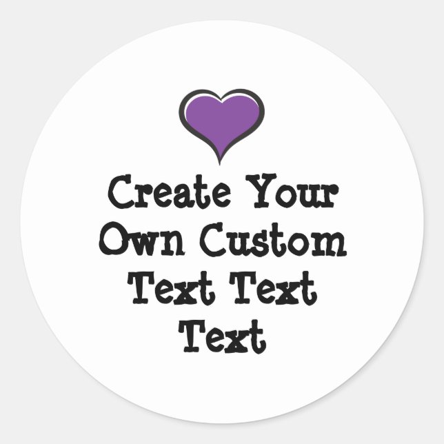 Create your own custom text white Bkgd Ver Classic Round Sticker (Front)