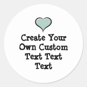 Create your own custom text white Bkgd Ver Classic Round Sticker