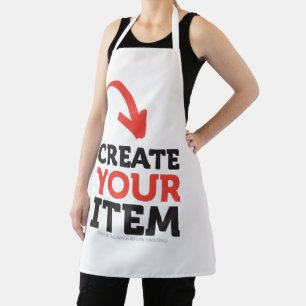 CREATE-YOUR-OWN Custom upload design Full Print Apron