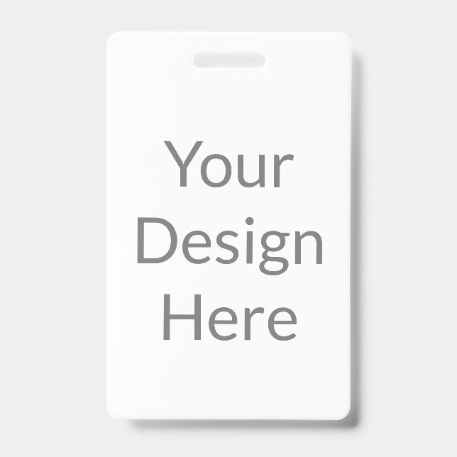 create your own custom vertical pvc plastic badge (Front)