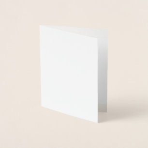 Create your own custom white  foil card