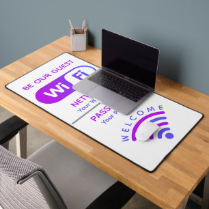 Create Your Own Custom Wifi Network and Password  Desk Mat