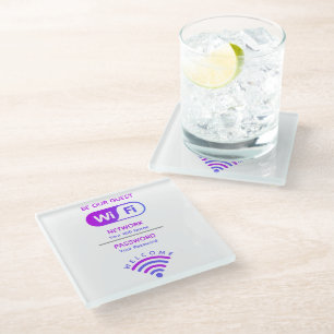Create Your Own Custom Wifi Network and Password  Glass Coaster