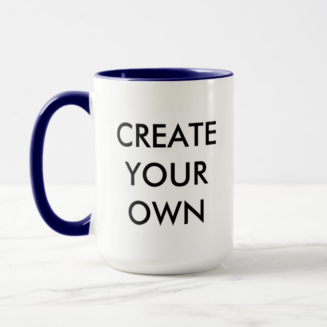 Create Your Own Customizable Combo Mug NAVY BLUE (Left)